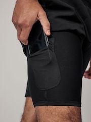 Black Active 9 Inch Gym Sports Shorts - Image 10 of 17