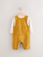 Tan Brown 100% Cotton Corduroy Dungaree Set 2 Piece - Image 2 of 5