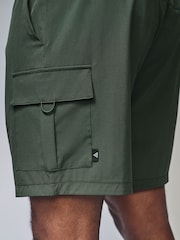 Kaki zelena - Active kargo hlače (z žepi na hlačnicah) Gym Training Shorts - Slika 2 iz 10