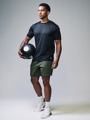 Kaki zelena - Active kargo hlače (z žepi na hlačnicah) Gym Training Shorts - Slika 3 iz 10
