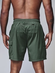 Kaki zelena - Active kargo hlače (z žepi na hlačnicah) Gym Training Shorts - Slika 5 iz 10