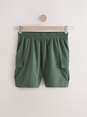 Kaki zelena - Active kargo hlače (z žepi na hlačnicah) Gym Training Shorts - Slika 7 iz 10