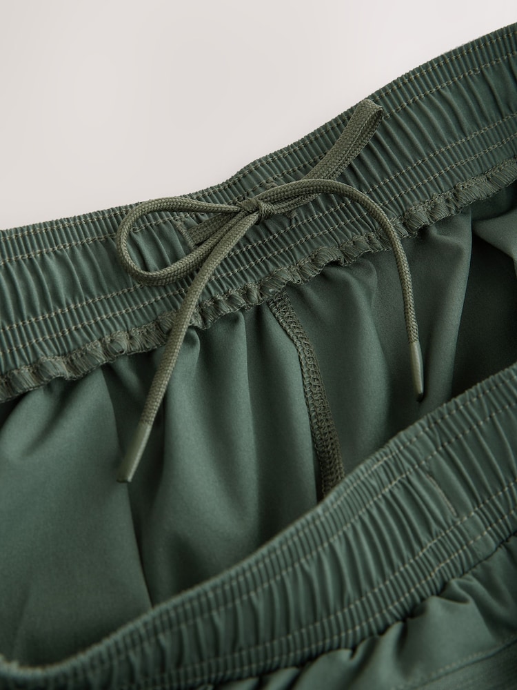 Khaki Green Active Cargo Gym Training Shorts - Image 8 of 10