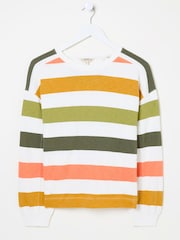 مقلم ألوان متعددة - FatFace Crew Sweat Top - صورة 6 من 6