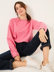 وردي فاتح - FatFace Crew Sweat Top - صورة 1 من 6