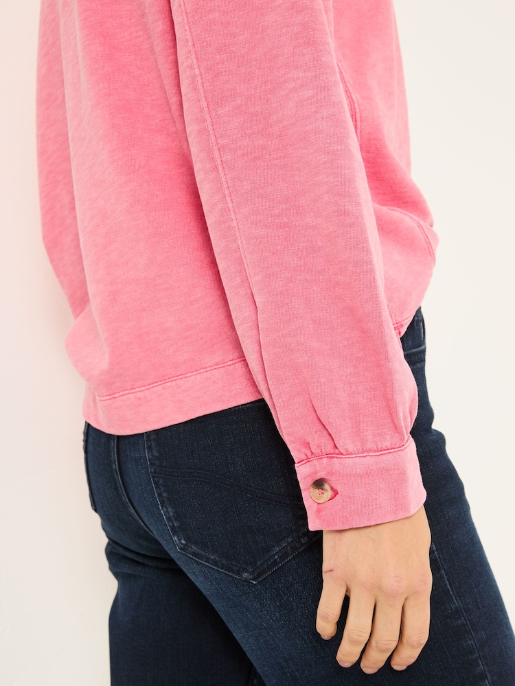 FatFace Gia Blush Pink Crew Sweat Top - Image 5 of 6