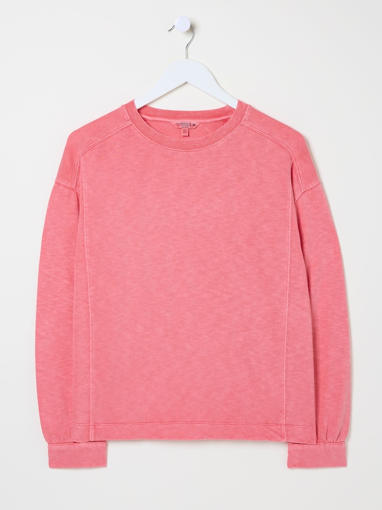 وردي فاتح - FatFace Crew Sweat Top - صورة 6 من 6