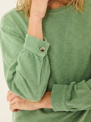 أخضر - FatFace Crew Sweat Top - صورة 4 من 5