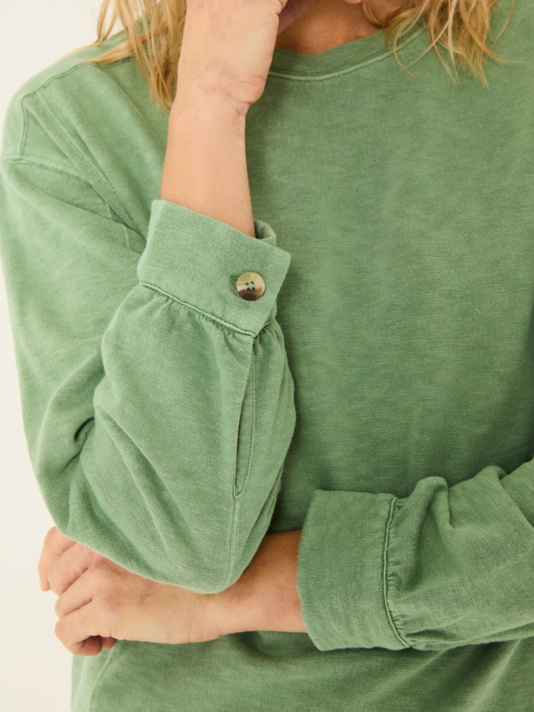 FatFace Gia Green Crew Sweat Top - Image 4 of 5