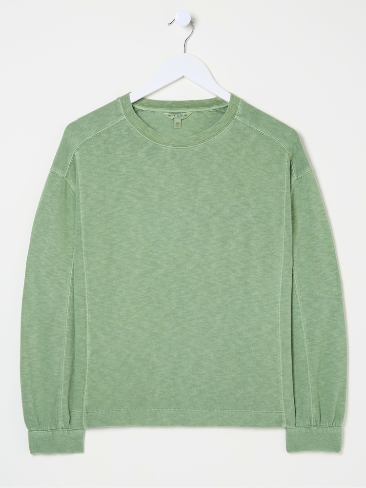 أخضر - FatFace Crew Sweat Top - صورة 5 من 5