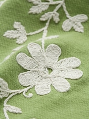 FatFace Olive Green 100% Cotton Embroidered Jersey Waistcoat - Image 9 of 9