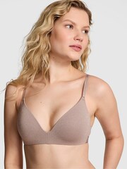 Victoria's Secret PINK Iced Coffee Brown Non Wired Lightly Lined Bra - Image 1 of 4