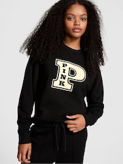 Victoria's Secret PINK Black Fleece Sweatshirt - Image 1 of 3