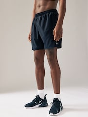 Black/Navy Blue 7 Inch Active Gym Sports Shorts 2 Pack - Image 3 of 10