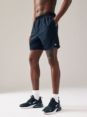 Black/Navy Blue 7 Inch Active Gym Sports Shorts 2 Pack - Image 4 of 10