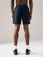 Black/Navy Blue 7 Inch Active Gym Sports Shorts 2 Pack - Image 5 of 10