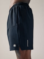 Black/Navy Blue 7 Inch Active Gym Sports Shorts 2 Pack - Image 6 of 10
