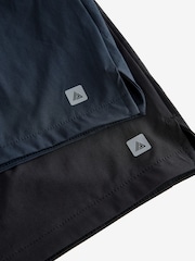 Black/Navy Blue 7 Inch Active Gym Sports Shorts 2 Pack - Image 9 of 10