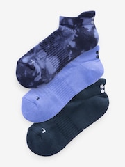 Sweaty Betty Blue Workout Trainer Socks 3 Pack - Image 1 of 4