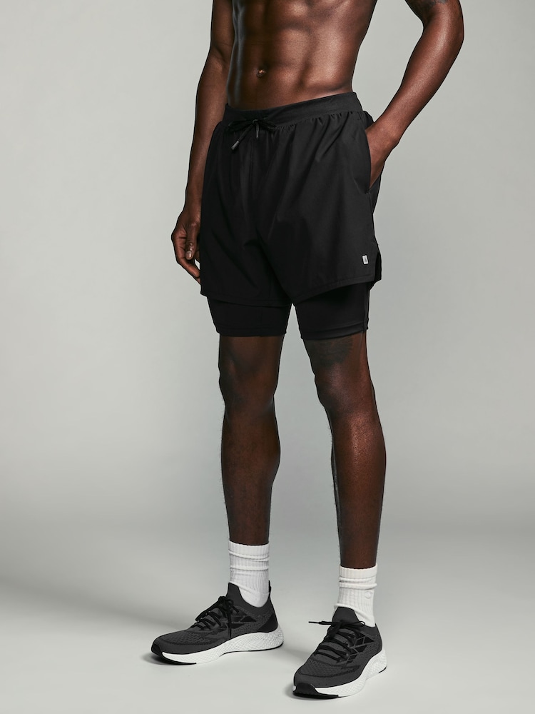 Black Active 2-In-1 Shorts - Image 3 of 13