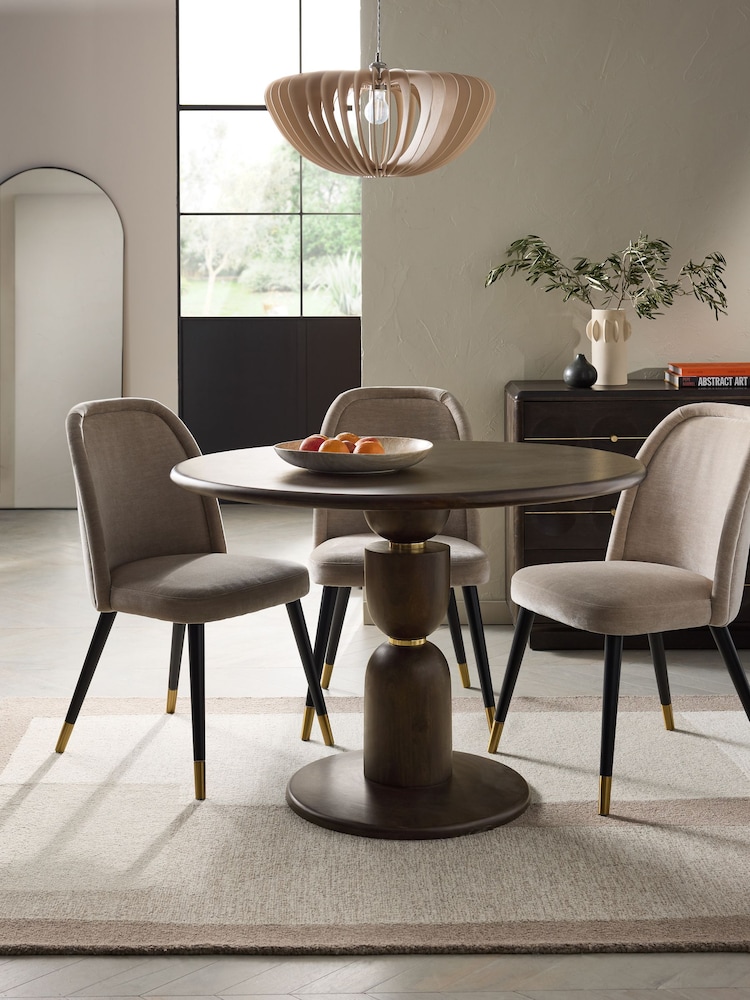 Dark Natural Eden 4 Seater Dining Table - Image 1 of 7
