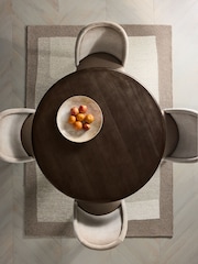 Dark Natural Eden 4 Seater Dining Table - Image 2 of 7