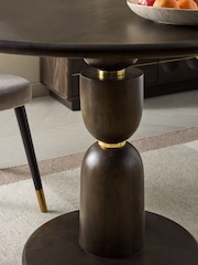 Dark Natural Eden 4 Seater Dining Table - Image 6 of 7