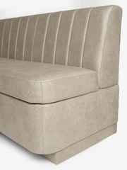 Monza Faux Leather Mink Anderson Storage Right Hand Dining Bench - Image 11 of 12