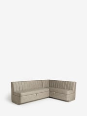 Monza Faux Leather Mink Anderson Storage Right Hand Dining Bench - Image 6 of 12