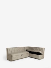 Monza Faux Leather Mink Anderson Storage Right Hand Dining Bench - Image 8 of 12