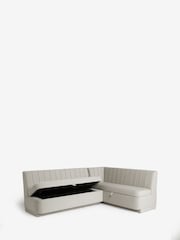 Soft Velvet Pebble Anderson Storage Right Hand Dining Bench - Image 4 of 11