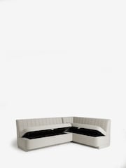 Soft Velvet Pebble Anderson Storage Right Hand Dining Bench - Image 6 of 11