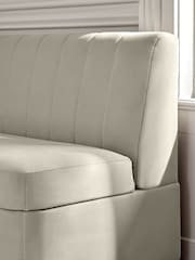 Soft Velvet Pebble Anderson Storage Right Hand Dining Bench - Image 9 of 11