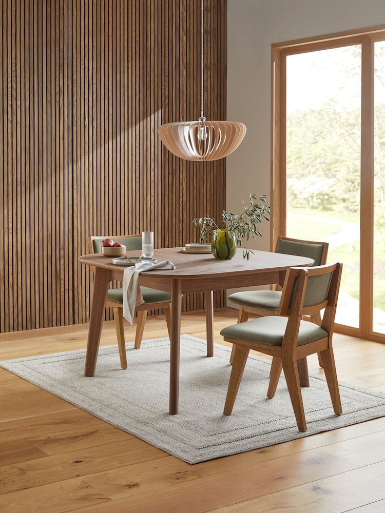 Dark Natural Jackson 4 to 6 Seater Extending Dining Table - Image 2 of 9