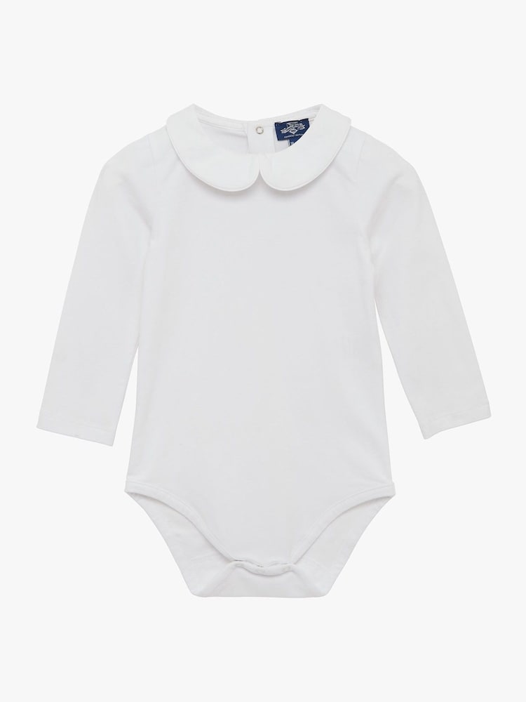Trotters London Little Milo Piped White Bodysuit - Image 1 of 3 Trotters London Little Milo Piped White Bodysuit - Image 1 of 3