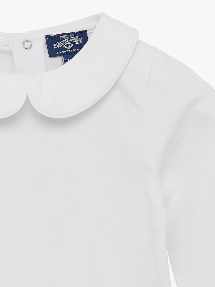 Trotters London Little Milo Piped White Bodysuit - Image 3 of 3