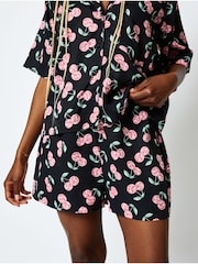 Disco Cherry Shorts in Black - Image 1 of 5