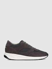 Unseen Footwear Suede and Mesh Rozel Trainers - Image 1 of 4