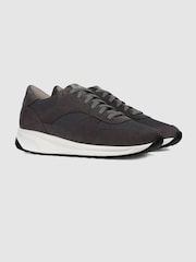 Unseen Footwear Suede and Mesh Rozel Trainers - Image 2 of 4