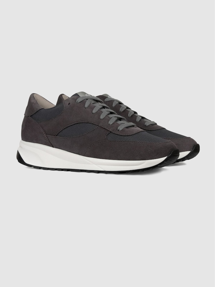 Unseen Footwear Suede and Mesh Rozel Trainers - Image 2 of 4