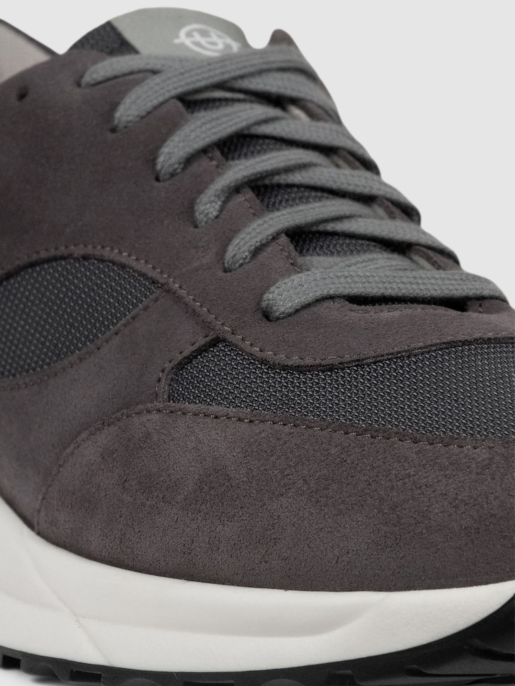 Unseen Footwear Suede and Mesh Rozel Trainers - Image 4 of 4