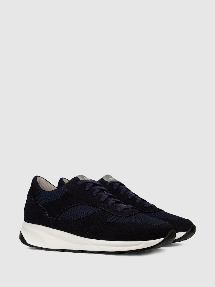 Unseen Footwear Suede and Mesh Rozel Trainers - Image 2 of 4