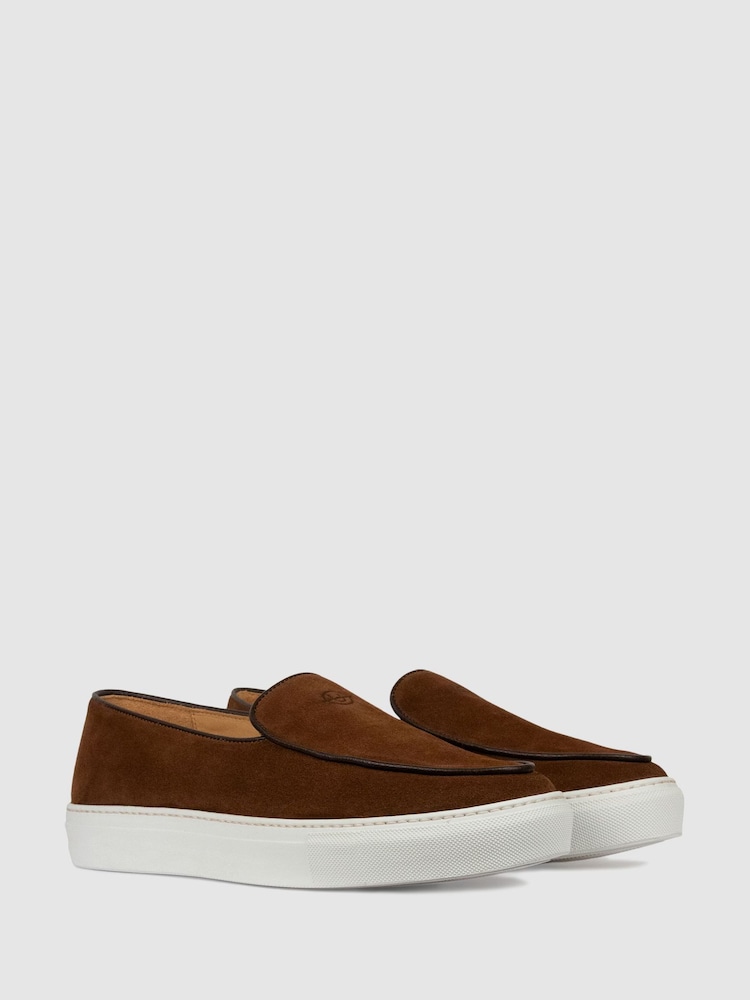 Коричневые/белые - Замшевые кроссовки Unseen Footwear Georgetown - Изображение 2 из 3