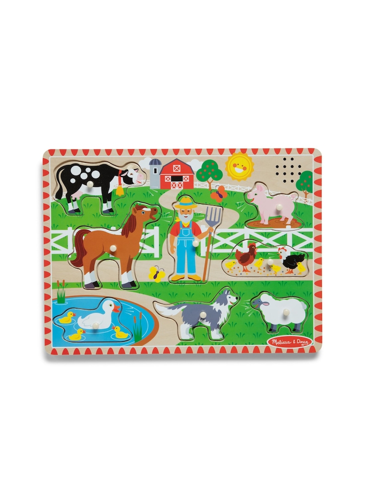 Melissa & Doug Old MacDonald's Farm Sound Puzzle - 8 Pieces - Image 1 of 9