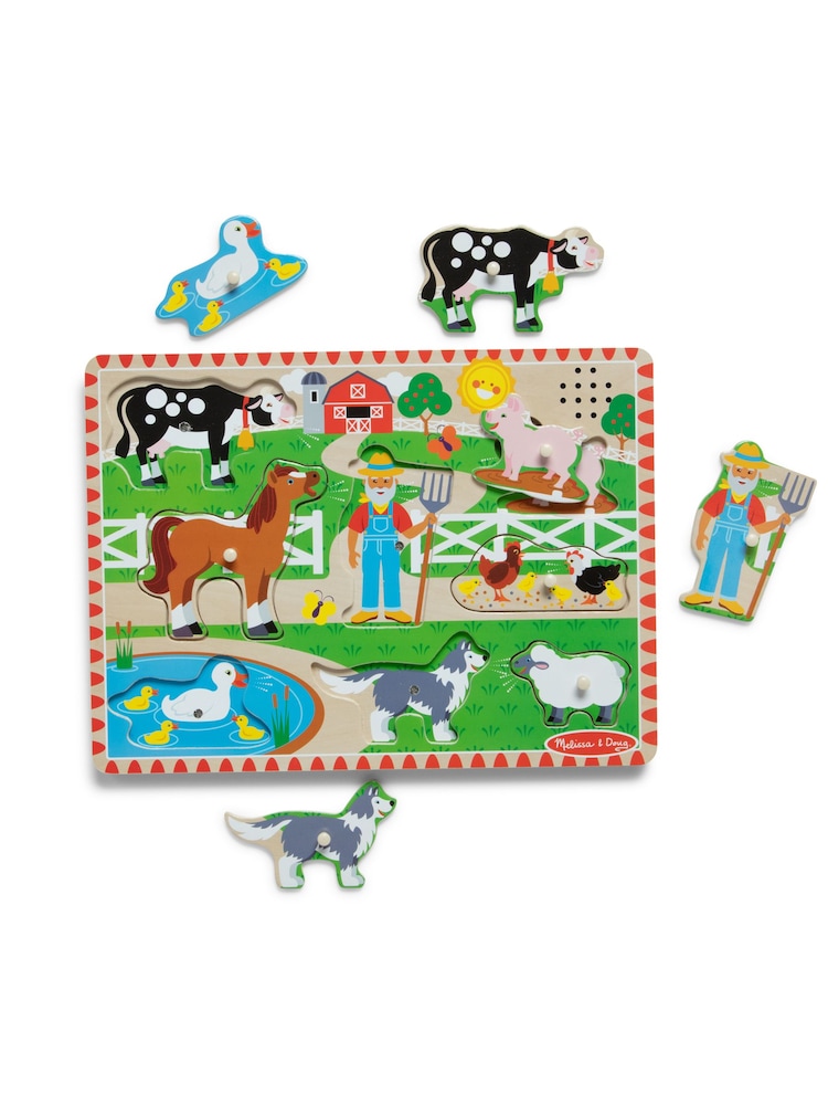 Melissa & Doug Old MacDonald's Farm Sound Puzzle - 8 Pieces - Image 2 of 9