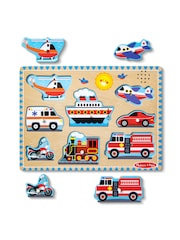 Melissa & Doug Vehicles Sound Puzzle - 8 Pieces - Image 1 of 9