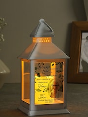 Personalised Botanical Memorial Photo Upload White Lantern by PMC - Image 2 of 3