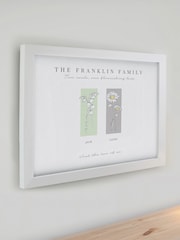 Personalised Flower Of The Month Family Framed Print by PMC - Image 4 of 6