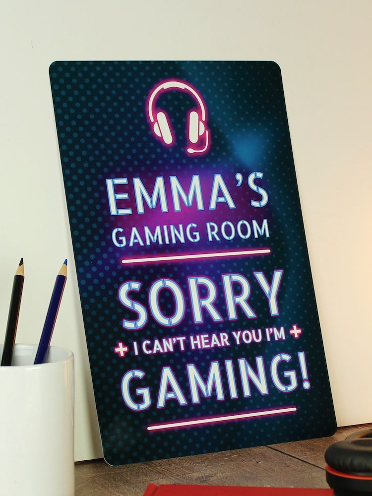 Personalised I'm Gaming Metal Sign by PMC - Image 3 of 3