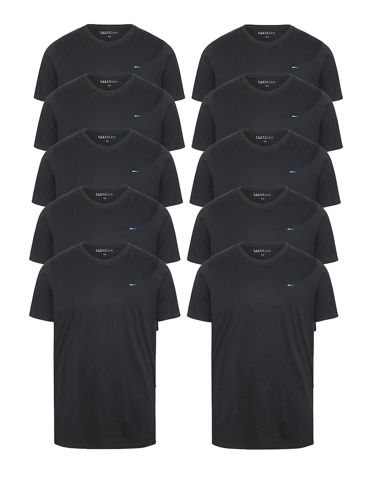 BadRhino Big & Tall 100% Cotton Basic Core T-Shirts 10 Pack - Bild 2 von 2